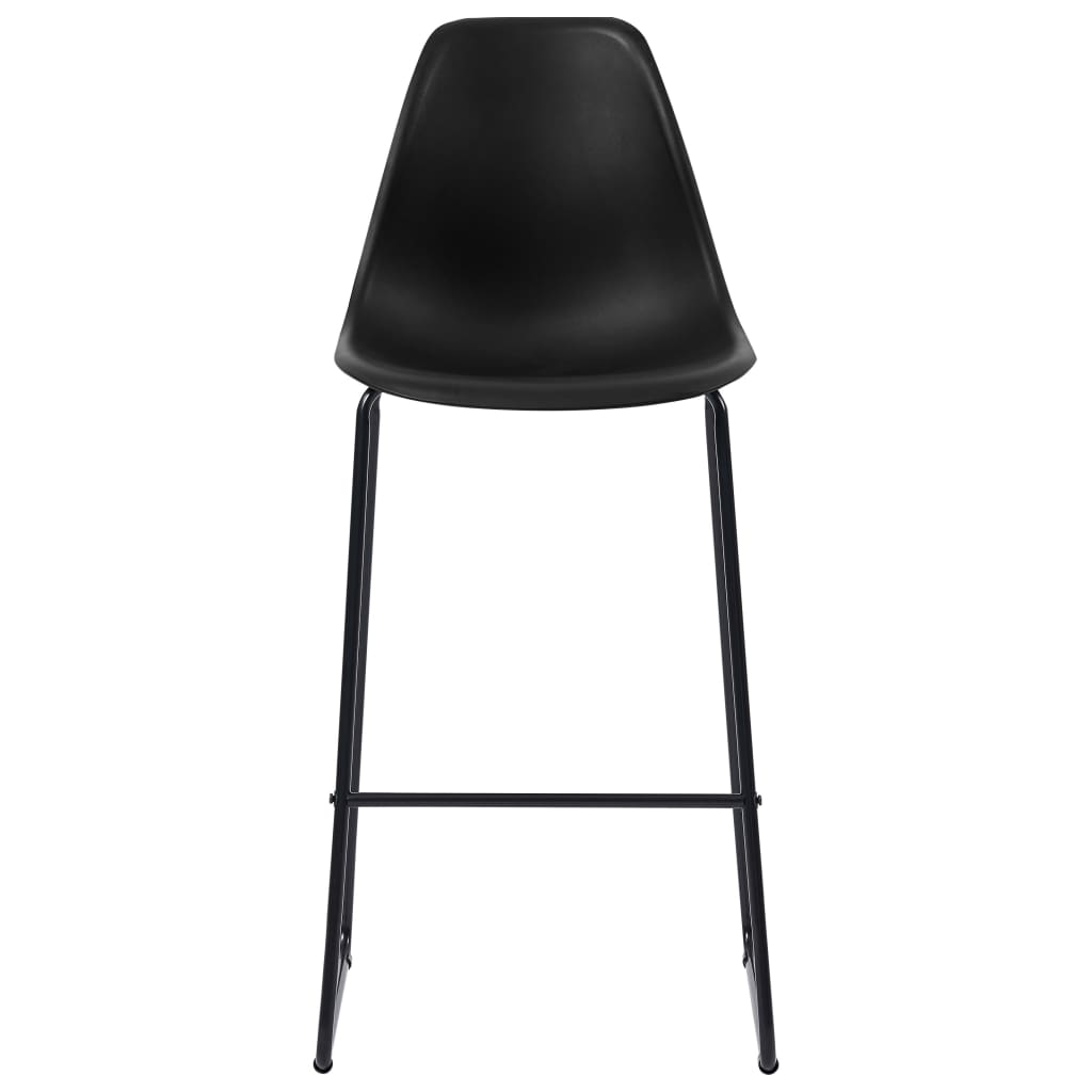 Chaises de bar lot de 2 noir plastique