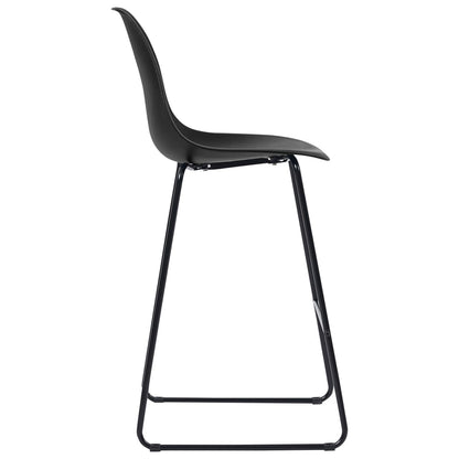 Chaises de bar lot de 2 noir plastique