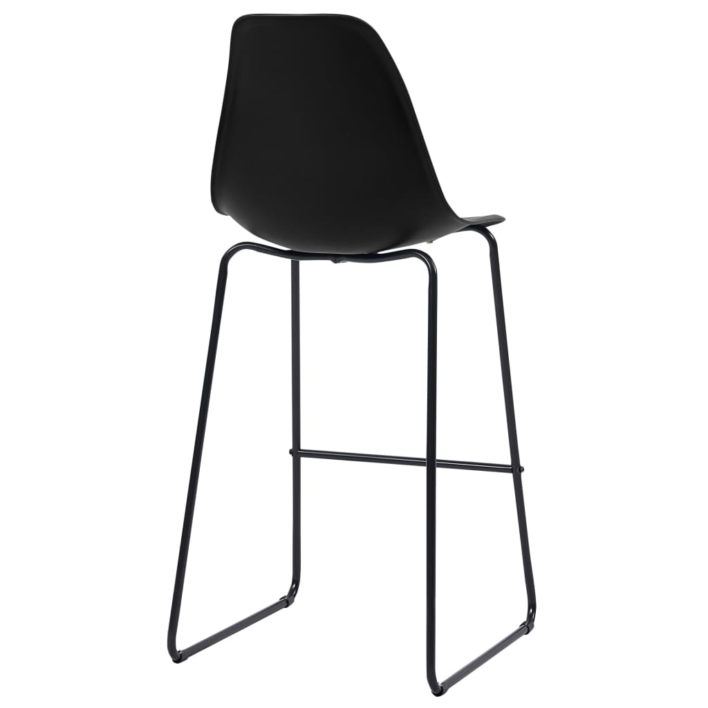 Chaises de bar lot de 2 noir plastique