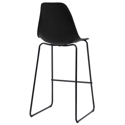 Chaises de bar lot de 2 noir plastique