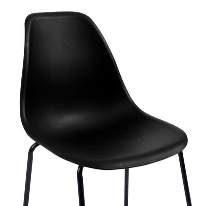 Chaises de bar lot de 2 noir plastique