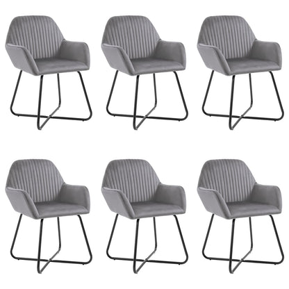 Chaises à manger lot de 6 gris velours