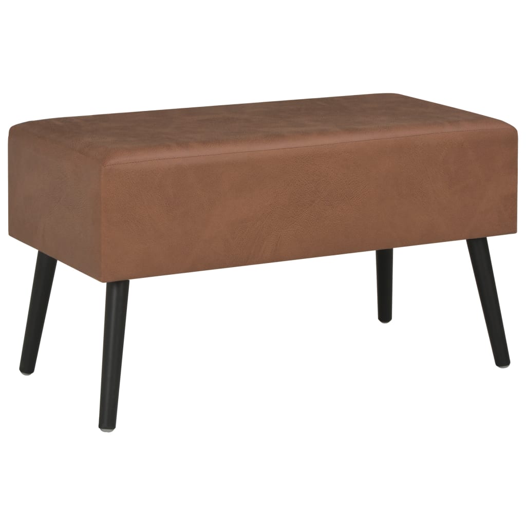 Banc avec tiroirs 80 cm Marron foncé Similicuir