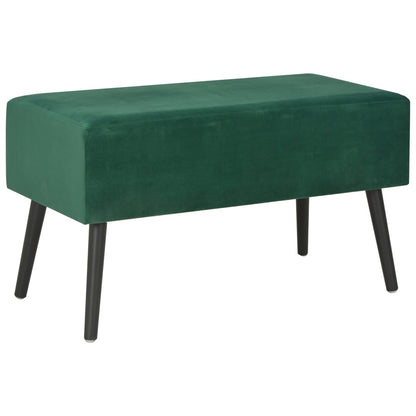 Banc avec tiroirs 80 cm Vert Velours