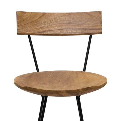 Tabourets de bar lot de 2 bois de teck massif