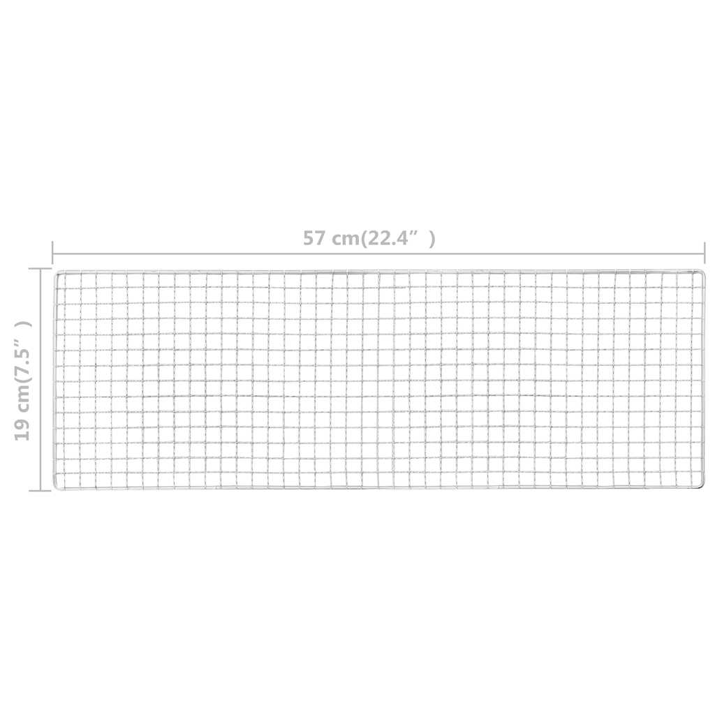 Barbecue portable de camping Acier inoxydable 60x22,5x33 cm