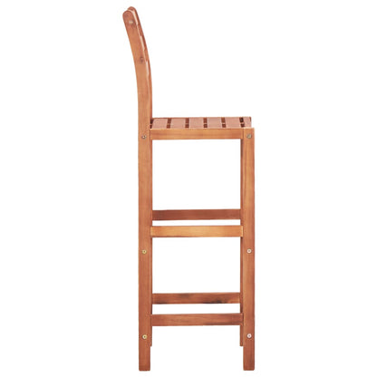 Chaises de bar lot de 4 bois d'acacia solide