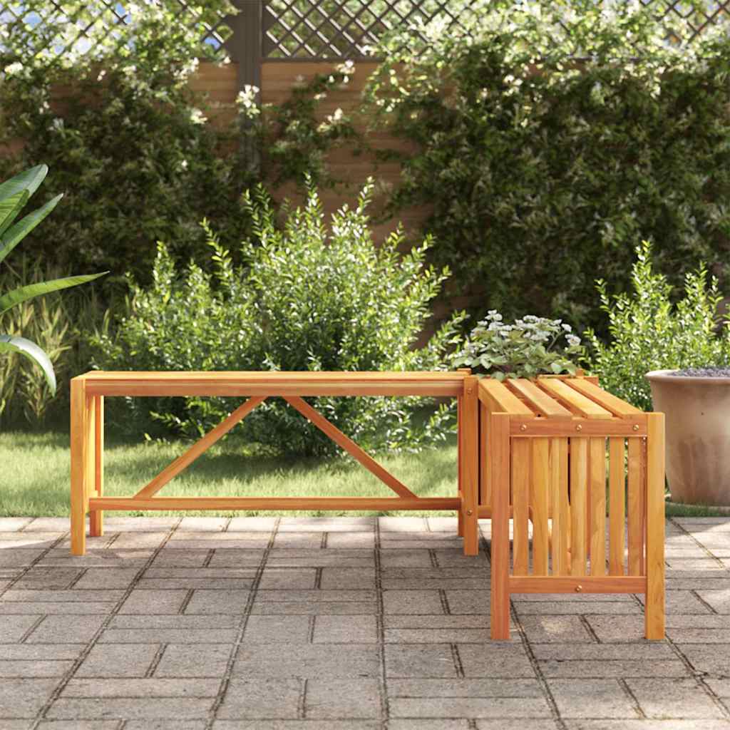 Banc de jardin et jardinière 117x117x40 cm Bois solide d'acacia