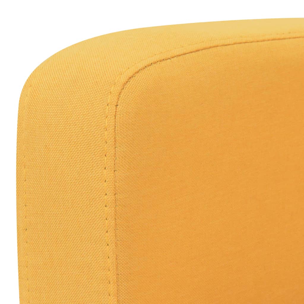 Ensemble de canapés 2 pcs Tissu Jaune