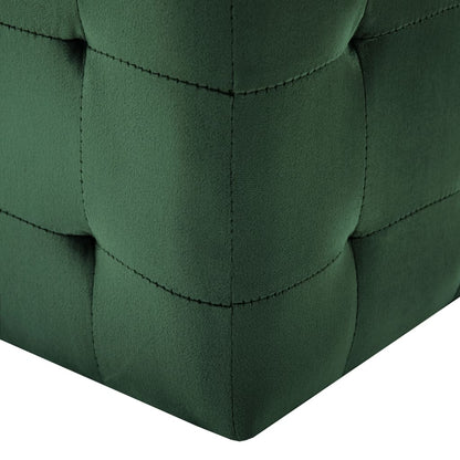 2 pcs Poufs Vert 30 x 30 x 30 cm Tissu velours