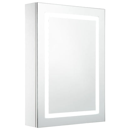 Armoire de salle de bain à miroir LED 50x13x70 cm