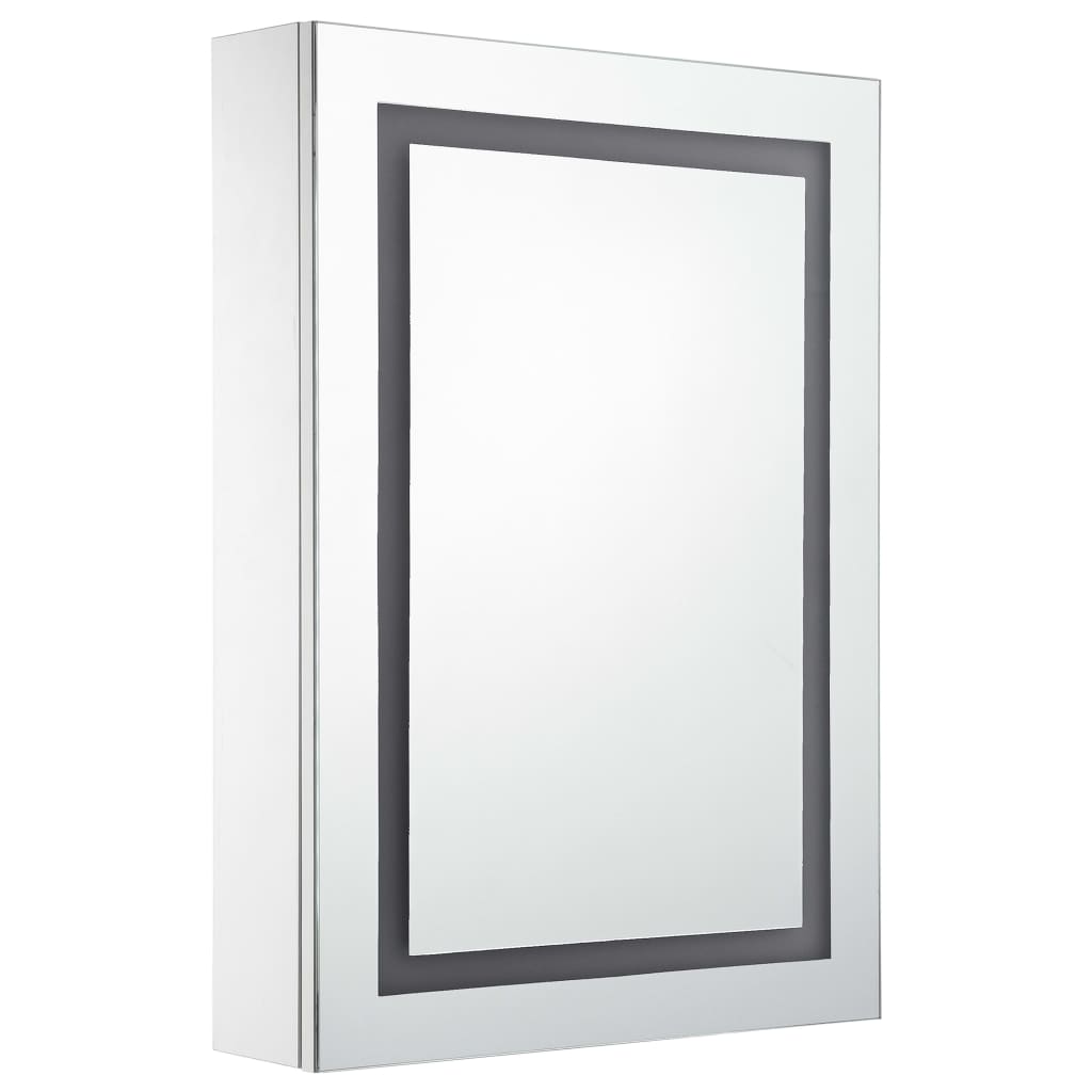 Armoire de salle de bain à miroir LED 50x13x70 cm