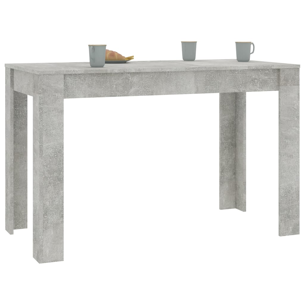 Table à manger Gris béton 120x60x76 cm Bois d'ingénierie