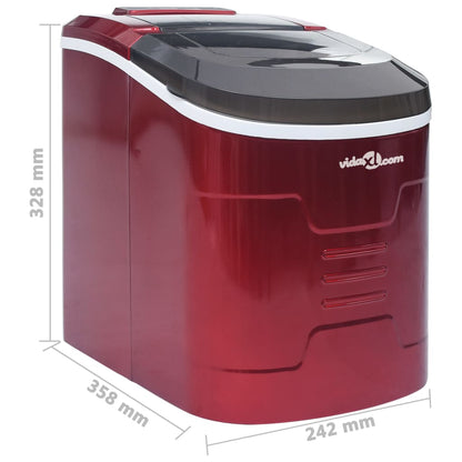 Appareil à glaçons Rouge 2,4 L 15 kg / 24 h