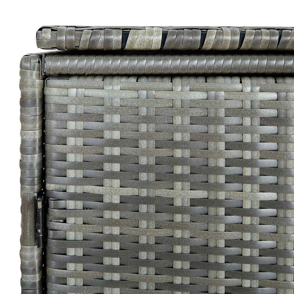 Abri de poubelle double Résine tressée Anthracite 148x77x111cm