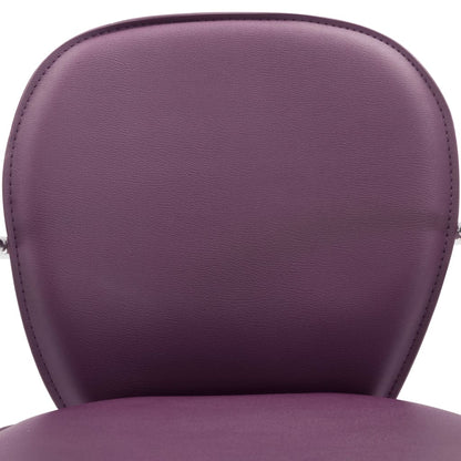 Tabourets de bar avec accoudoir lot de 2 violet similicuir