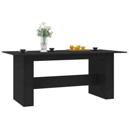 Table à manger Noir 180x90x76 cm Bois d’ingénierie