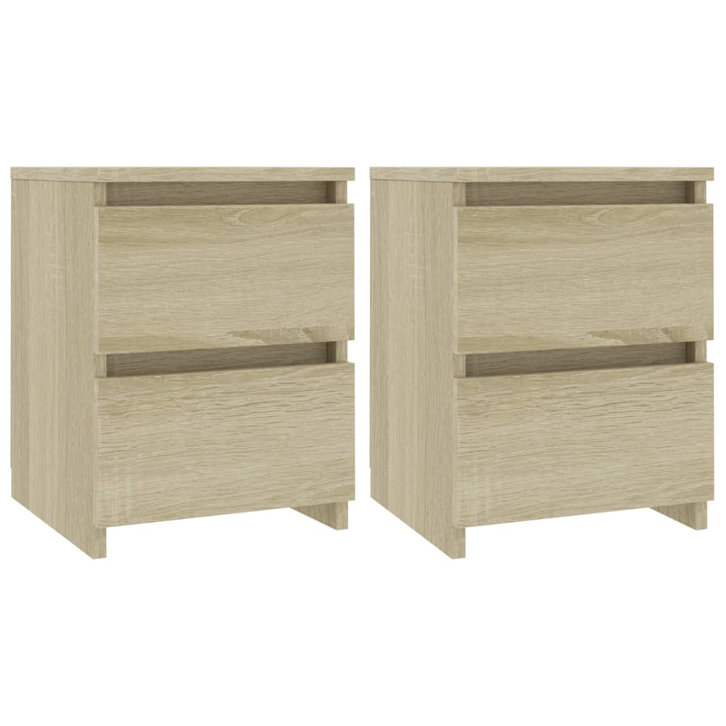 Tables de chevet 2 pcs Chêne sonoma 30x30x40 cm Bois ingénierie