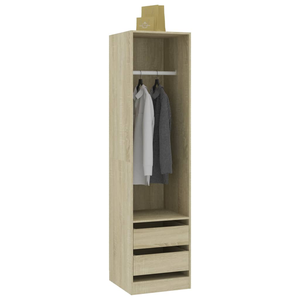 Garde-robe avec tiroirs Chêne sonoma Bois d'ingénierie