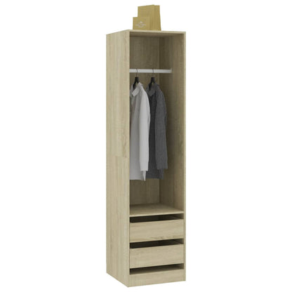 Garde-robe avec tiroirs Chêne sonoma Bois d'ingénierie