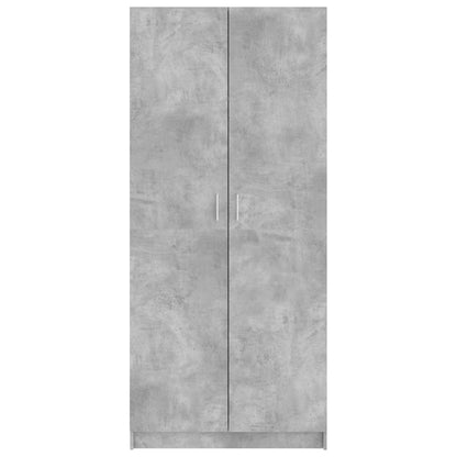 Garde-robe Gris béton 80x52x180 cm Bois d’ingénierie