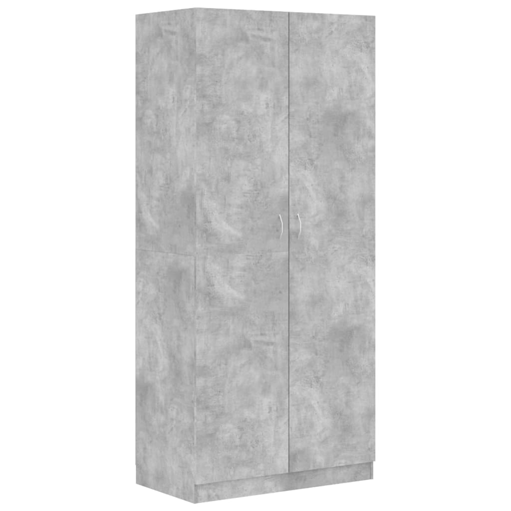 Garde-robe Gris béton 90x52x200 cm Bois d’ingénierie