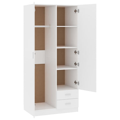 vidaXL Garde-robe Blanc 80x52x180 cm Bois d’ingénierie