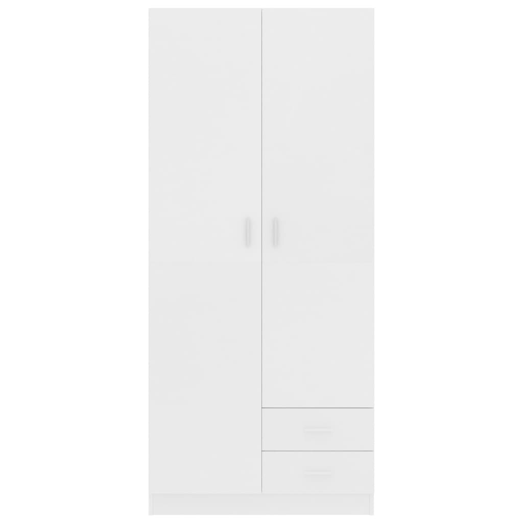 vidaXL Garde-robe Blanc 80x52x180 cm Bois d’ingénierie