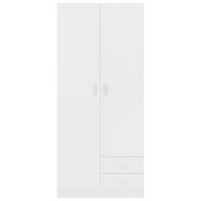 vidaXL Garde-robe Blanc 80x52x180 cm Bois d’ingénierie