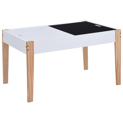 Ensemble de table et chaises pour enfants 3 pcs Noir et blanc