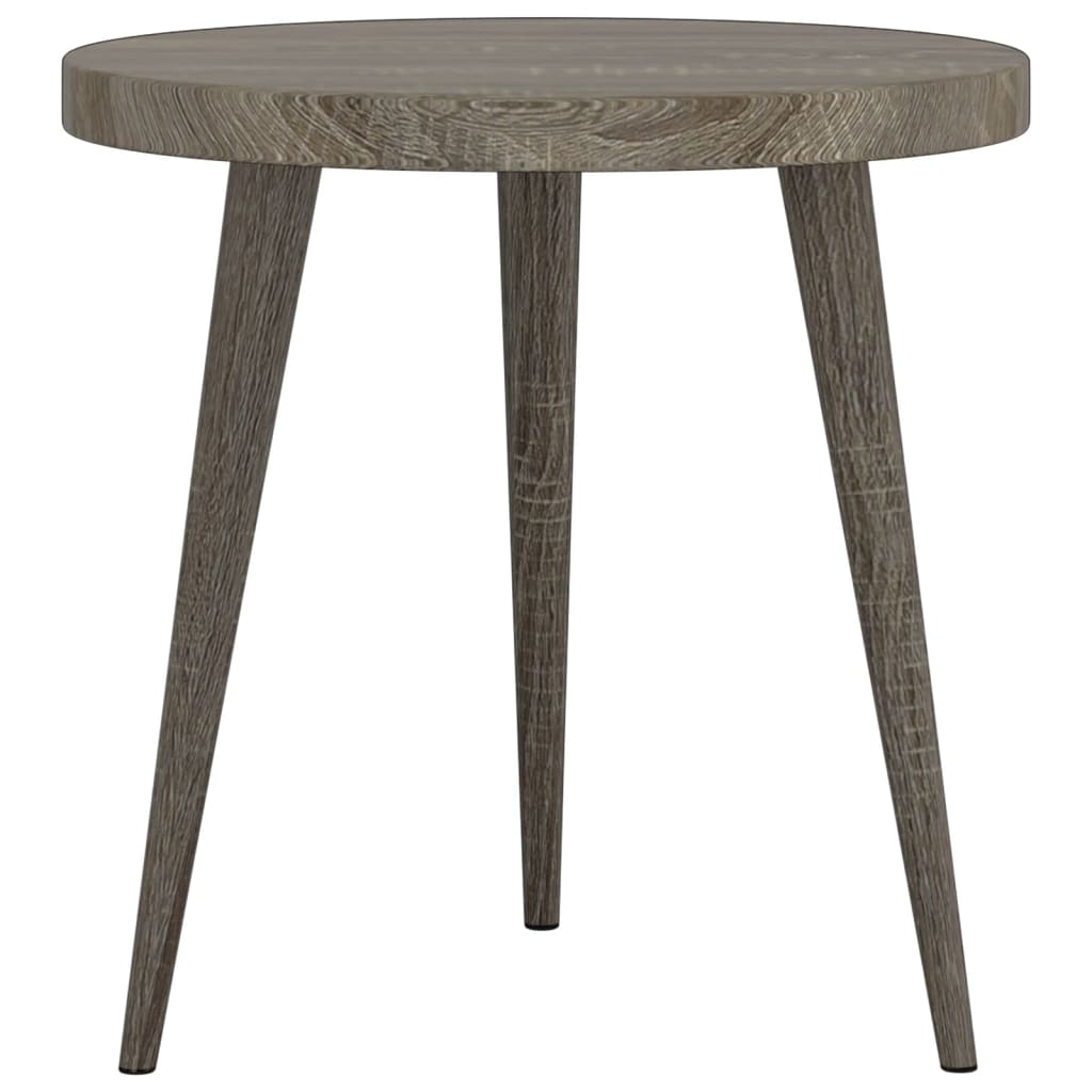 Ensemble de tables d'appoint 3 pcs Gris MDF et fer