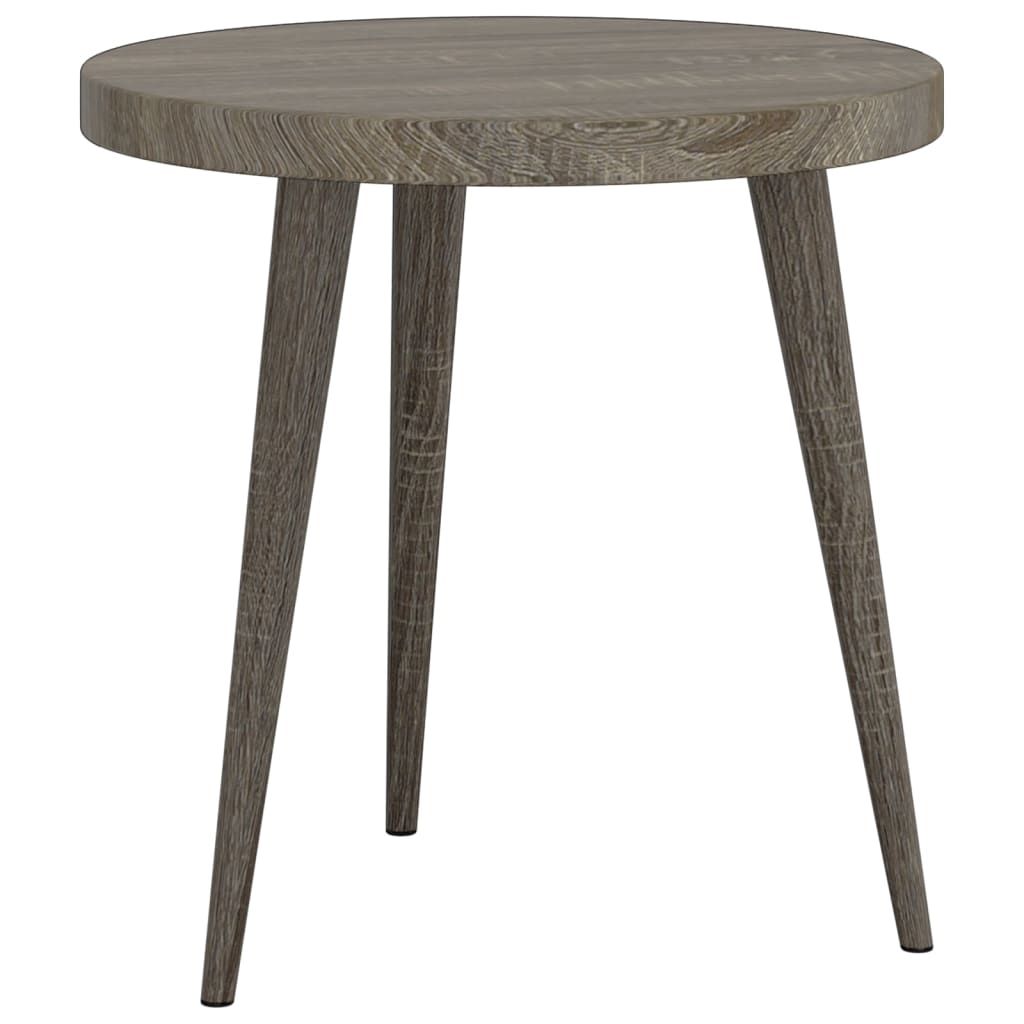 Ensemble de tables d'appoint 3 pcs Gris MDF et fer