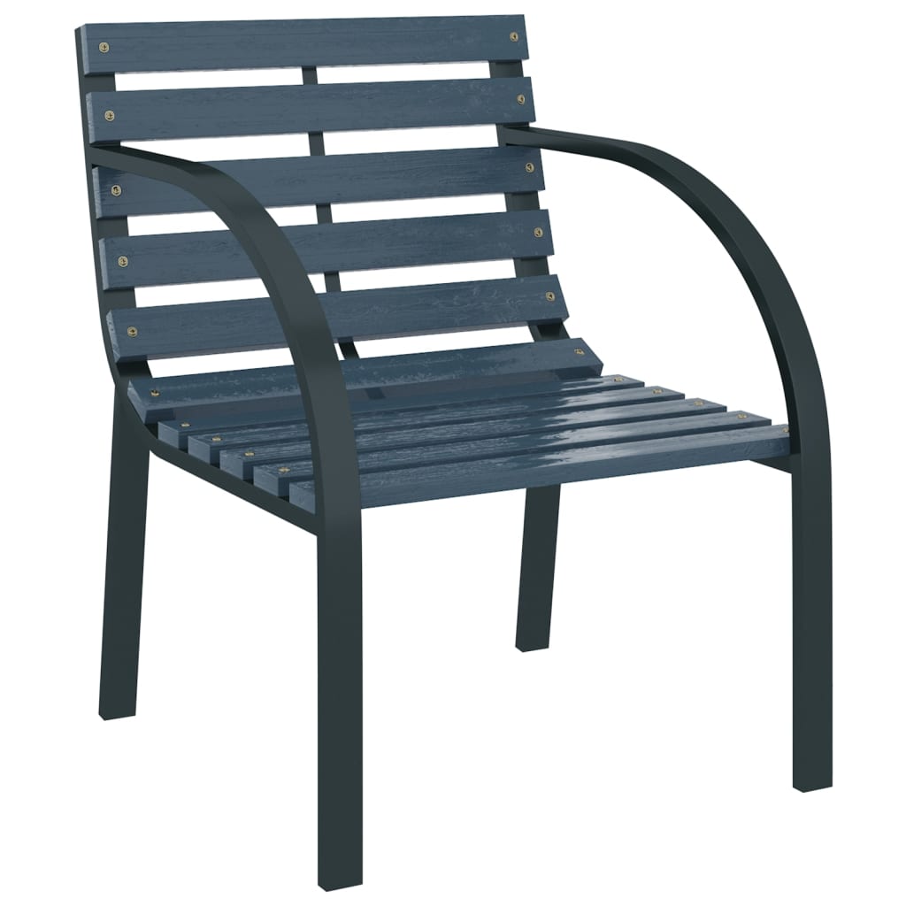 Chaises de jardin lot de 2 Gris Bois