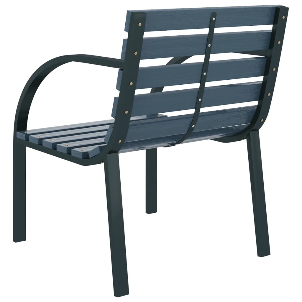 Chaises de jardin lot de 2 Gris Bois