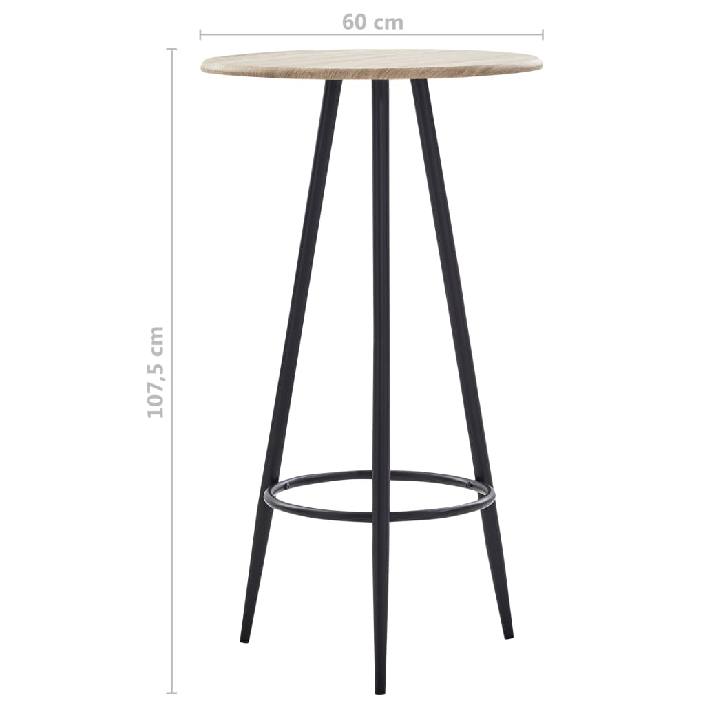 Table de bar Chêne 60 x 107,5 cm MDF