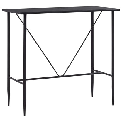 Table de bar Noir 120x60x110 cm MDF