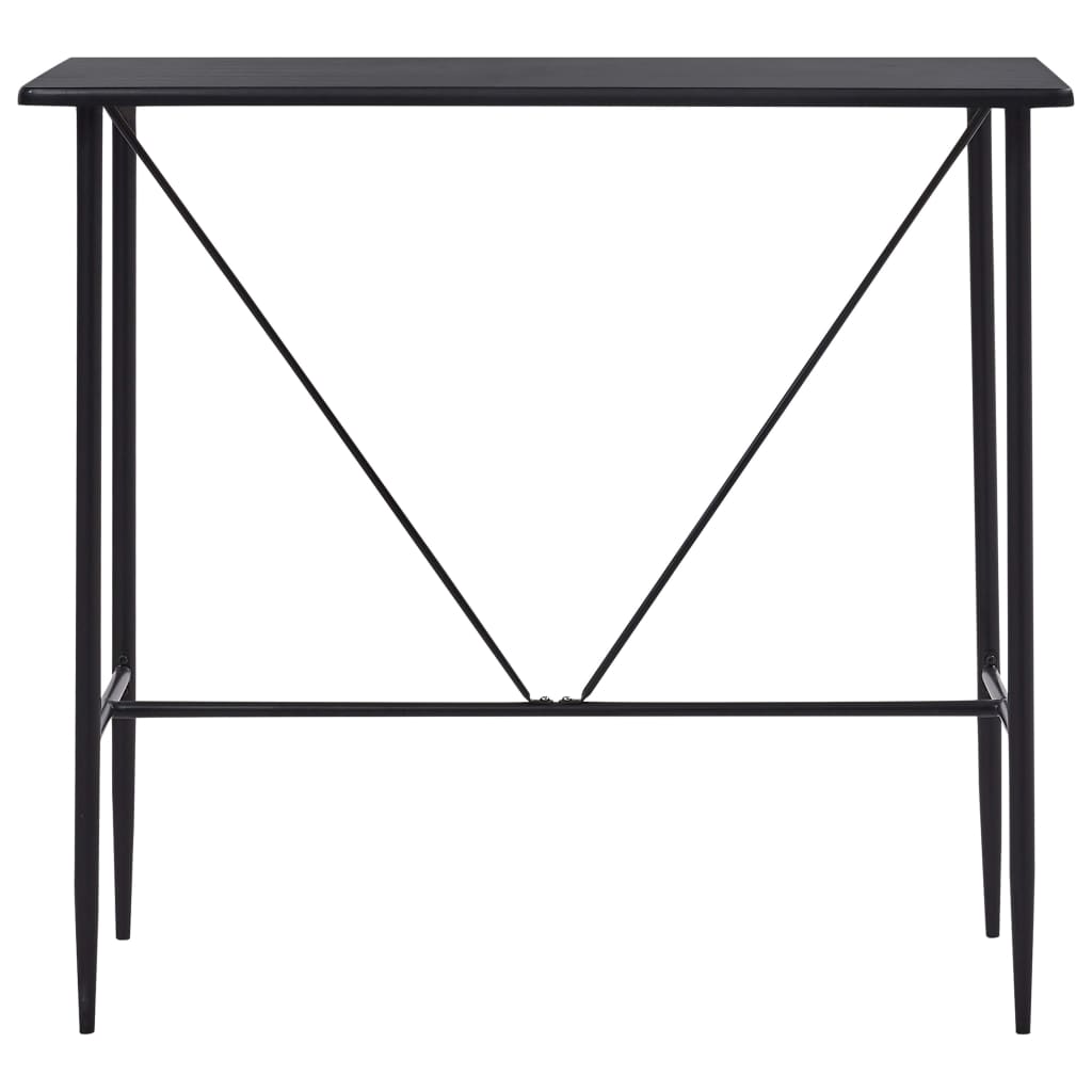 Table de bar Noir 120x60x110 cm MDF