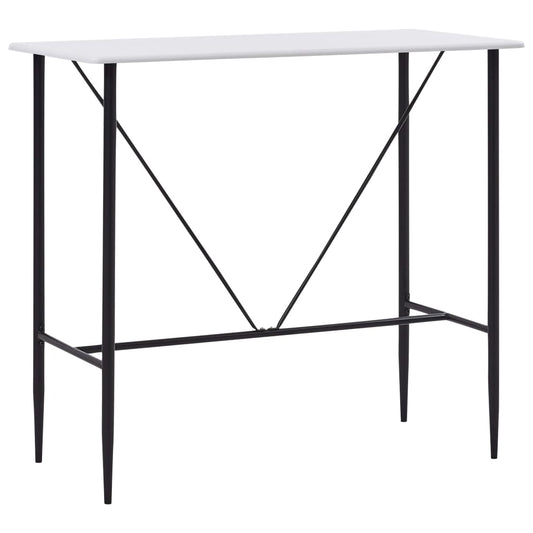 Table de bar Blanc 120x60x110 cm MDF