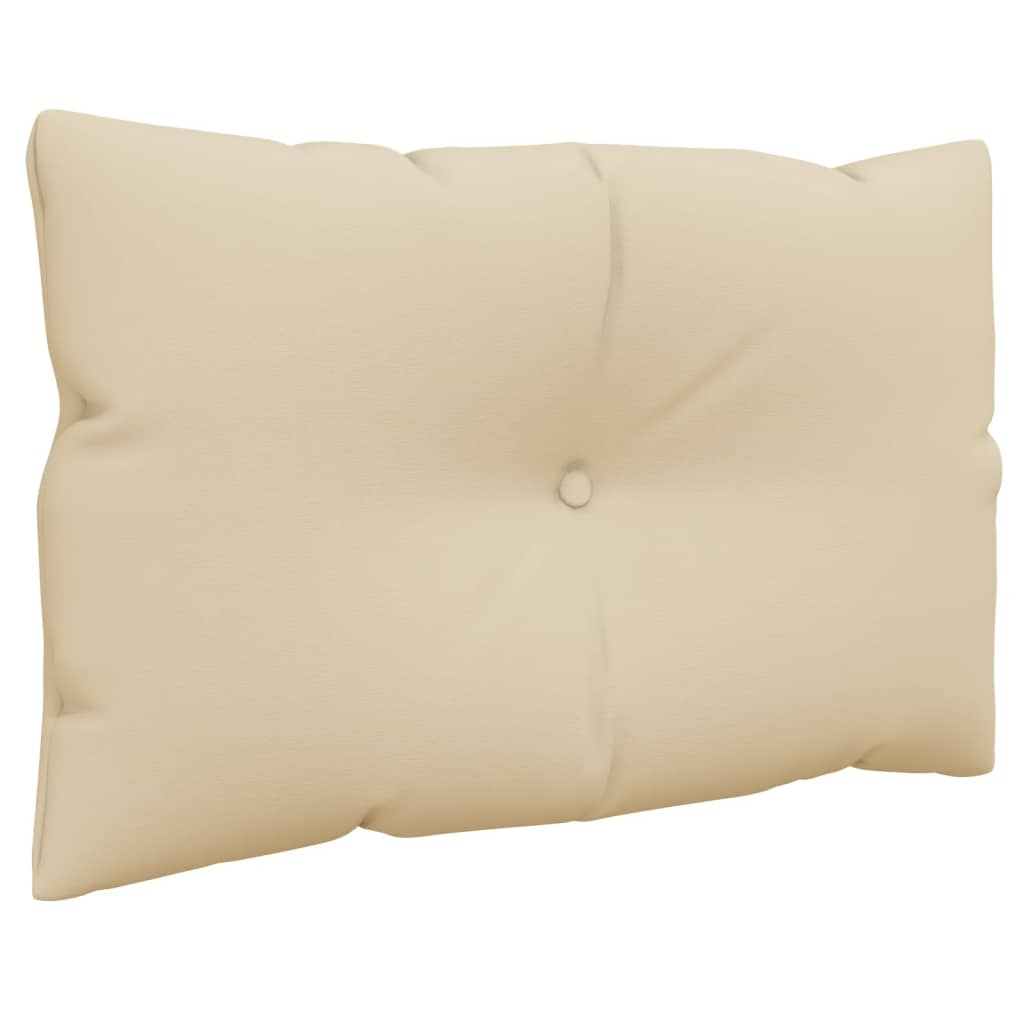 Coussins de palette lot de 3 beige tissu