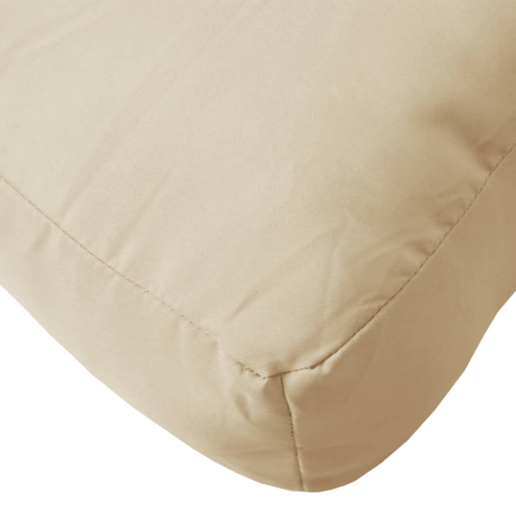 Coussin de palette beige 60x61,5x10 cm tissu