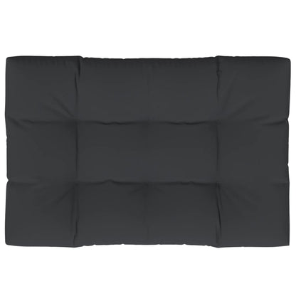 Coussin de palette noir 120x80x12 cm tissu