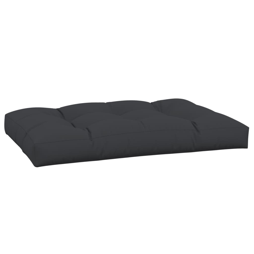 Coussin de palette noir 120x80x12 cm tissu