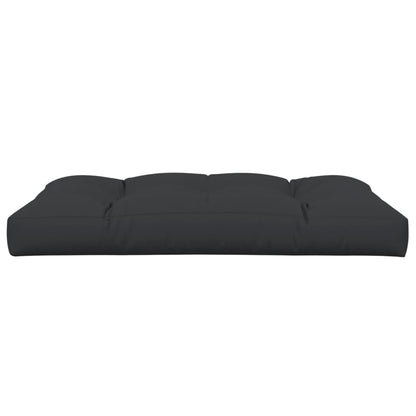 Coussin de palette noir 120x80x12 cm tissu