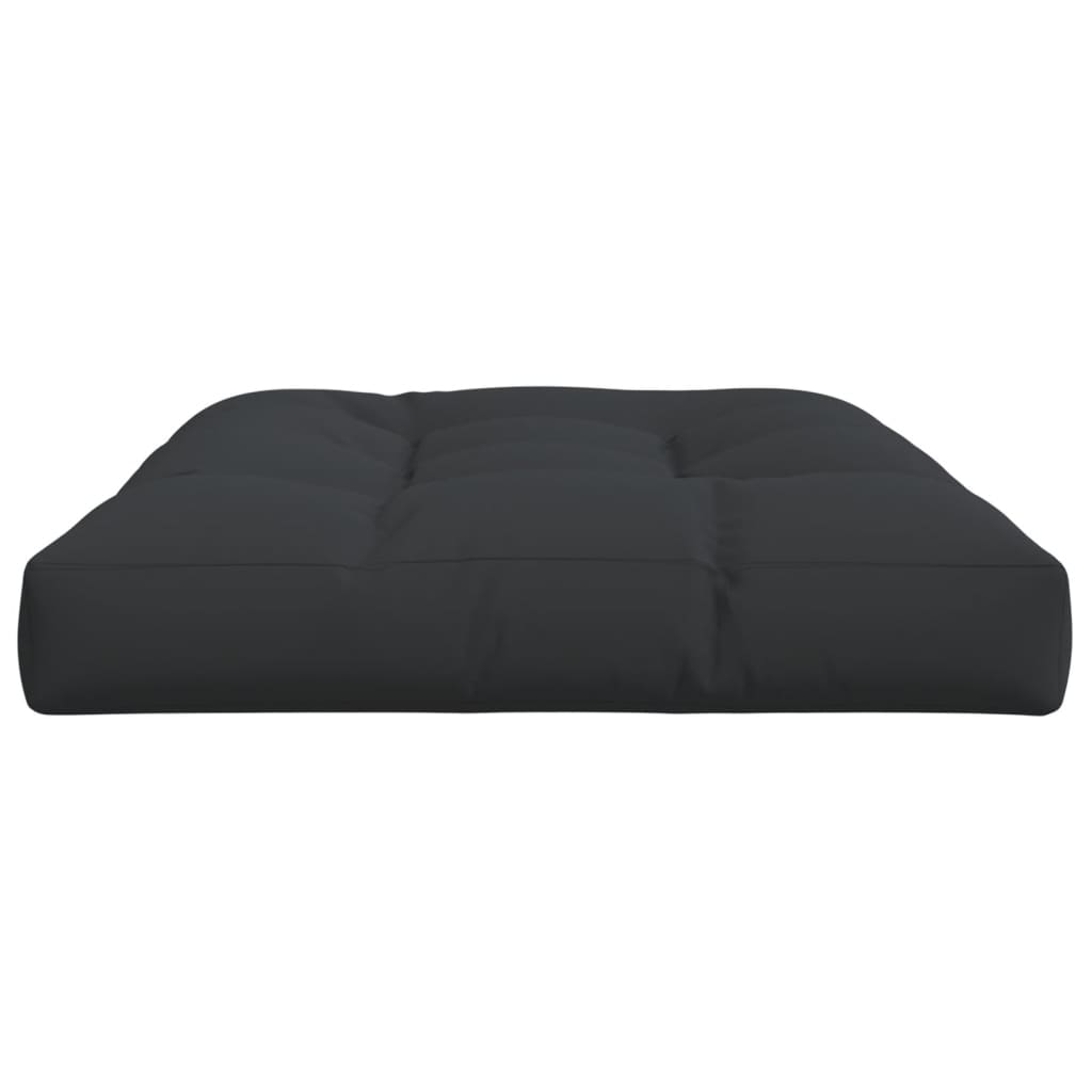 Coussin de palette noir 120x80x12 cm tissu