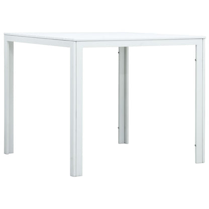 Table basse Blanc 78x78x74 cm PEHD Aspect de bois