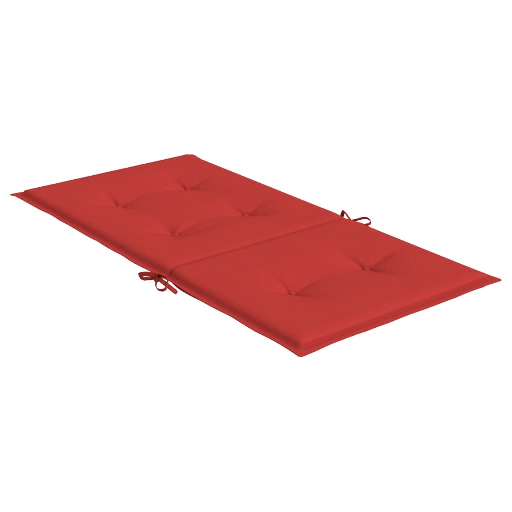 Coussins de chaise de jardin à dossier bas lot de 2 rouge