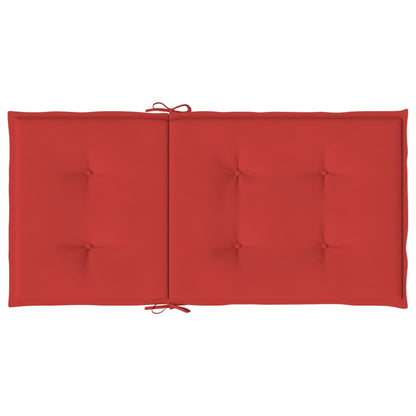 Coussins de chaise de jardin à dossier bas lot de 2 rouge