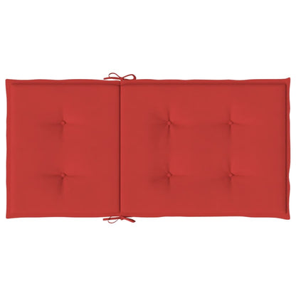 Coussins de chaise de jardin à dossier bas lot de 4 rouge