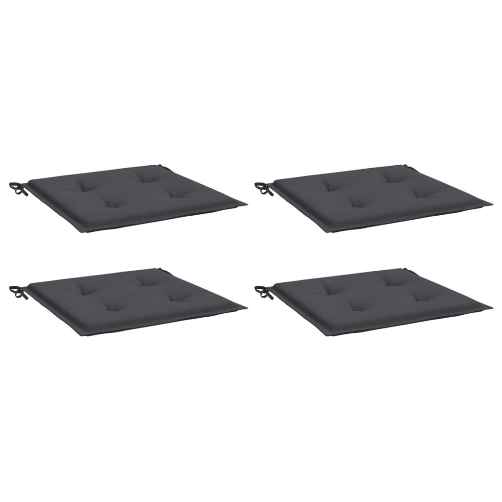 Coussins de chaise de jardin lot de 4 anthracite 40x40x3 cm