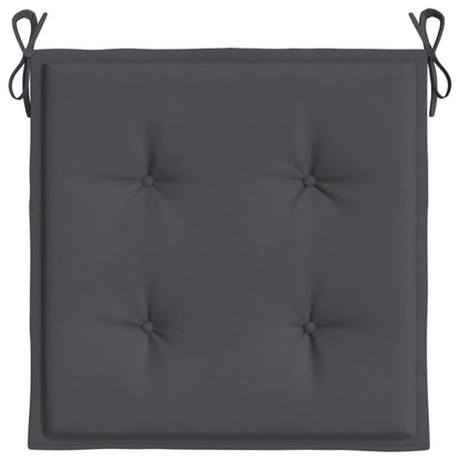 Coussins de chaise de jardin lot de 4 anthracite 40x40x3 cm